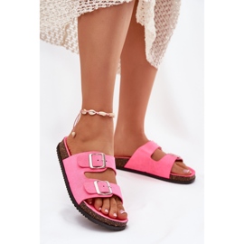 Inna Flip -flops pentru femei cu cleme de neon roz 2