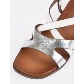 Sandale albe plate Sergio Leone 1 Sandale albe plate Sergio Leone 1