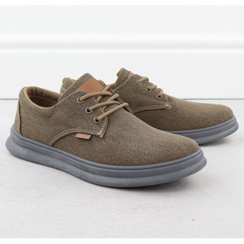 Pantofi casual bărbați textile maro nowacki 1059-h bej 1