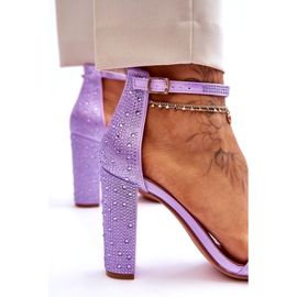 Călcâie pentru femei cu zircoane purpurii violet 1 Călcâie pentru femei cu zircoane purpurii violet 1