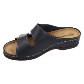 Inblu, flip -ul din piele pentru femei -Flops 158d001 Navy Blue albastru 1