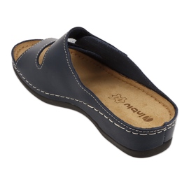 Inblu, flip -ul din piele pentru femei -Flops 158d001 Navy Blue albastru 2