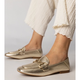 Ballerine de aur femei elegante cu ornament 1