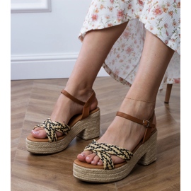 Sandale negre țesute pe post negru 1