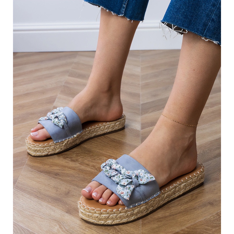 Espadrilles albastru cu arc 1
