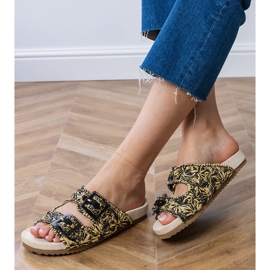 Clapete de croșetat negru cu cleme pe dungi 2