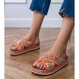 Flip -flops portocaliu cu dungi portocale 1