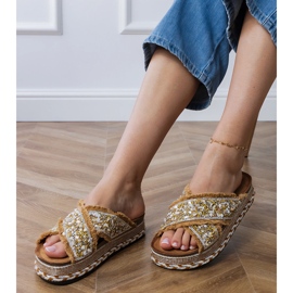 Flip -flops bej cu dungi 2