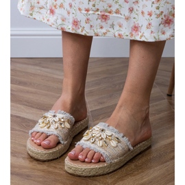 Flip -flip -flip -flops țesute cu scoici argint 4