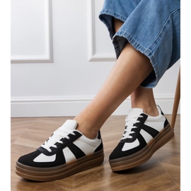 Tenisi negri de damă pe platformă negru 2