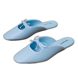 Flip -flop -uri albastre construite pe o talpă plană albastru 4