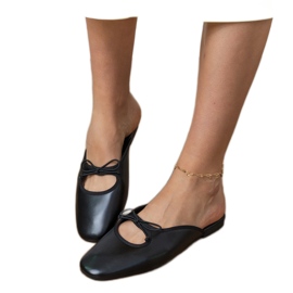 Flip -Flip -Flops construit pe o talpă plată negru 3