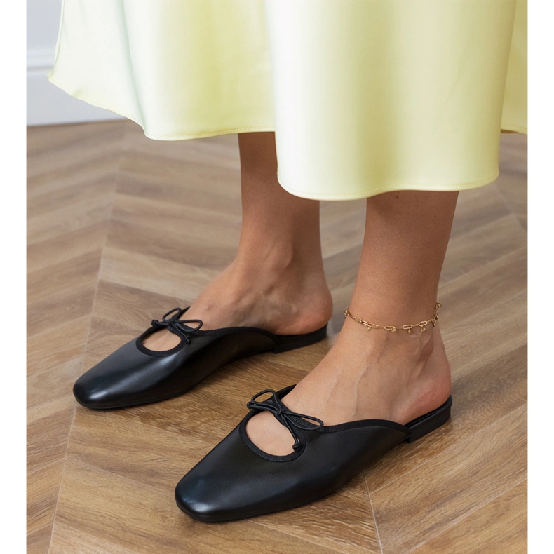 Flip -Flip -Flops construit pe o talpă plată negru 2