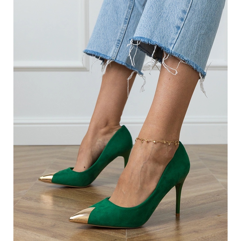 Pompe ecosam verzi cu un deget metalic verde 1