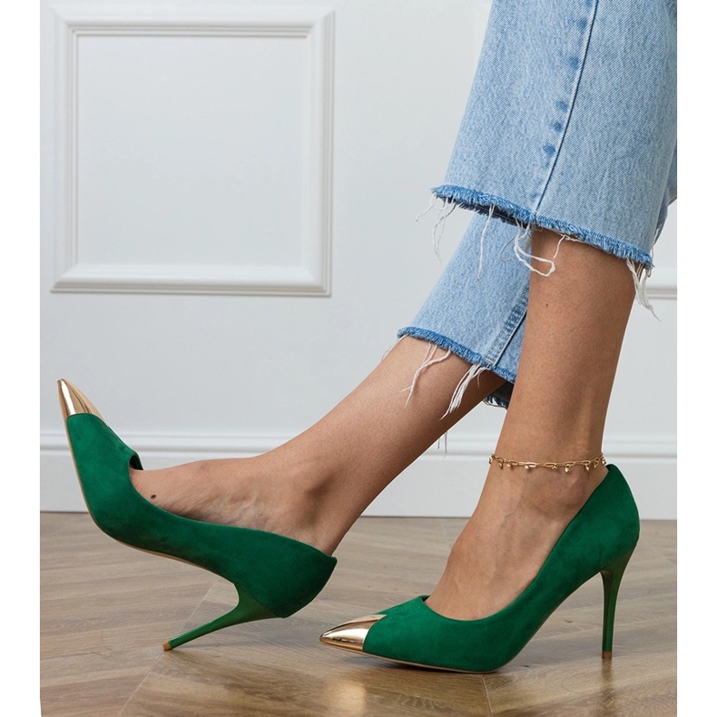 Pompe ecosam verzi cu un deget metalic verde 2