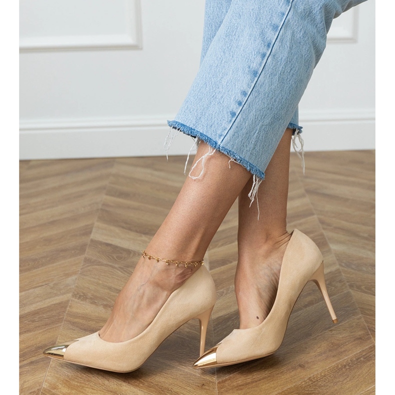 Pompe bej Ecosam cu un deget metalic 2