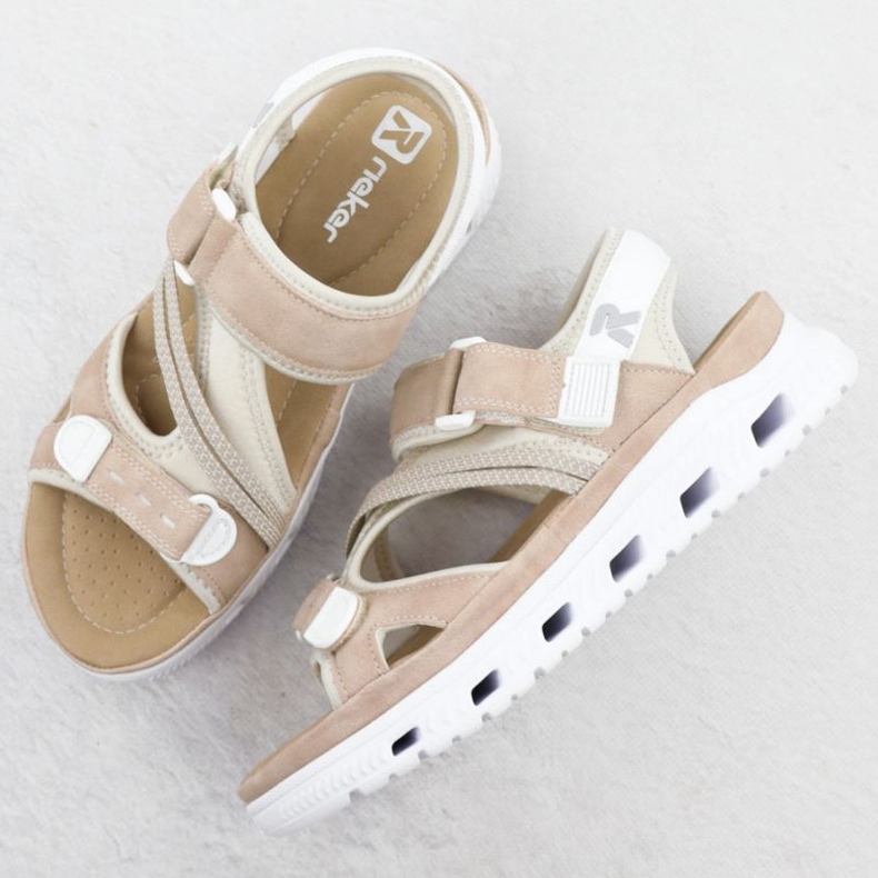 Sandale bej Rieker 64064-31 roz 1