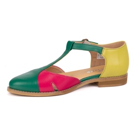 Olivier Sandale din piele pentru femei 4240/35 Ziel/Roz/Zol verde 1 Olivier Sandale din piele pentru femei 4240/35 Ziel/Roz/Zol verde 1