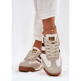 Adidaje scăzute imprimate leopard bej pentru femei 3
