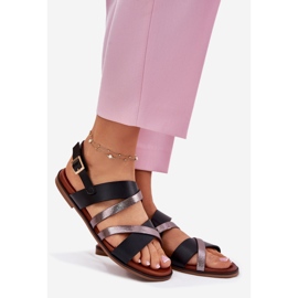 Sandale pentru femei cu sandale cu sergio Leone SK086H Black Black negru 1