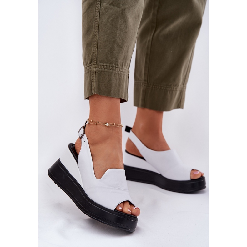 Sandale din piele pentru femei pentru Antic Artiker 52C0483 White alb 2 Sandale din piele pentru femei pentru Antic Artiker 52C0483 White alb 2