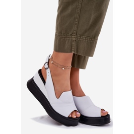 Sandale din piele pentru femei pentru Antic Artiker 52C0483 White alb 1 Sandale din piele pentru femei pentru Antic Artiker 52C0483 White alb 1