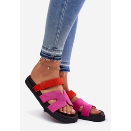 Flip -flops pentru femei cu Vinceza 17401 Veluosia Fuchsia roz 1