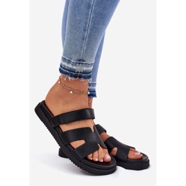 Flip -flops pentru femei cu Vinceza 17401 Velcro negru 1