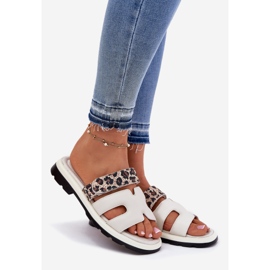 Flip Flops din piele pentru femei Vinceza 66769 Bell Light bej 1 Flip Flops din piele pentru femei Vinceza 66769 Bell Light bej 1