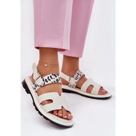 Vinceza 66780 Sandale de leopard bej cu tocuri plate 2 Vinceza 66780 Sandale de leopard bej cu tocuri plate 2