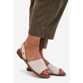 EVento Sandale plate pentru femei Eco Eco Beige bej 1 EVento Sandale plate pentru femei Eco Eco Beige bej 1