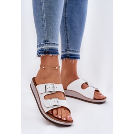 Flip -flops pentru femei cu catarama Inblu CP000042 Alb 2