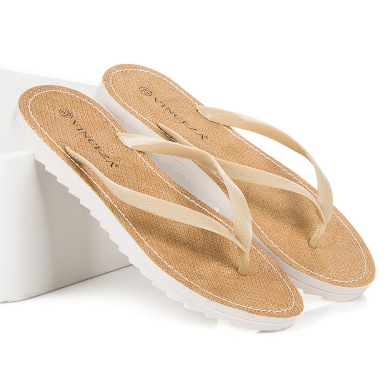 Vinceza Flip-flops bej 1