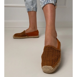 Brown Openwork Espadrilles pe platformă maro 4