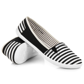 Pantofi cu dungi negru 1