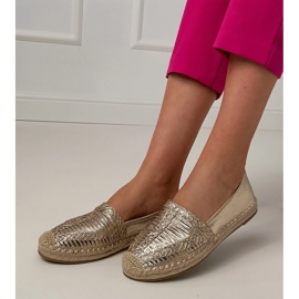 OpenWork Espadrilles pe platformă de aur 2