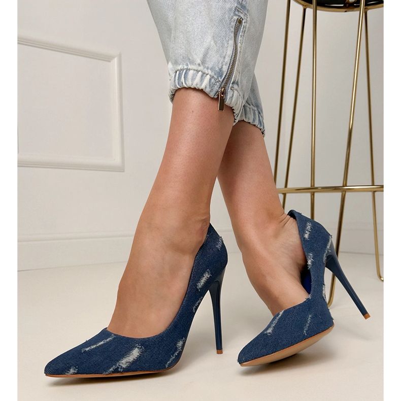 Pompe de călcâi albastru bleumarin 2