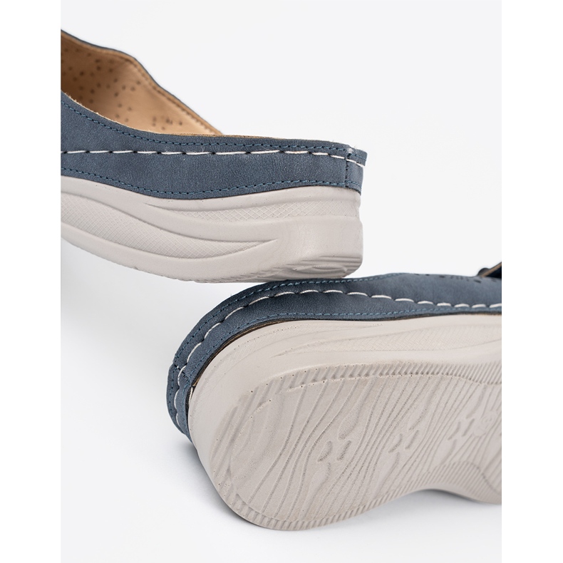 Seastar Flip -flops -uri pentru femei marine cu o floare decorativă albastru 1