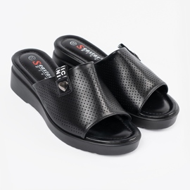 Seastar FLIP -FLIP -FLOPS pe platforma Openwork negru 2