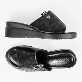 Seastar FLIP -FLIP -FLOPS pe platforma Openwork negru 4
