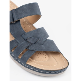 Seastar Flip -flops pentru femei albastre cu velcro albastru 1