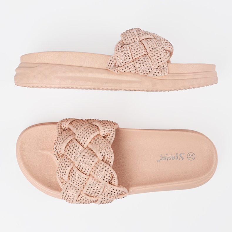 Seastar Flip -flops roz cu cristale 1