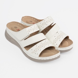 Seastar Flip -flops alb ușor pe o pană joasă 2