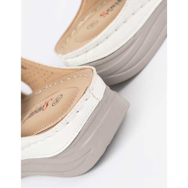 Seastar Alb tăiat confortabil -flip -flops 1