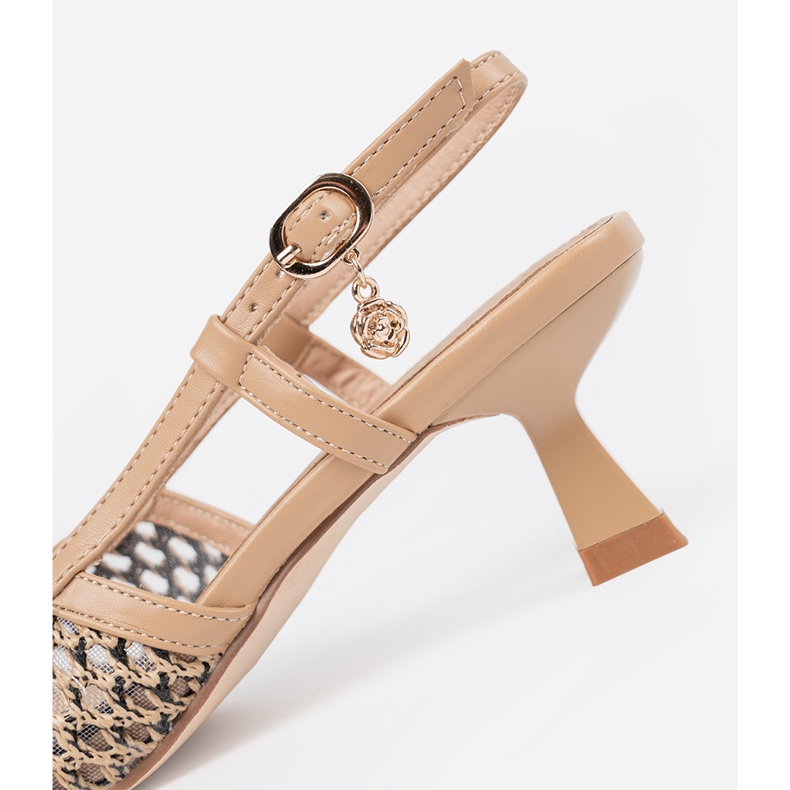 Goodin Pompe deschise cu degetele joase bej 1