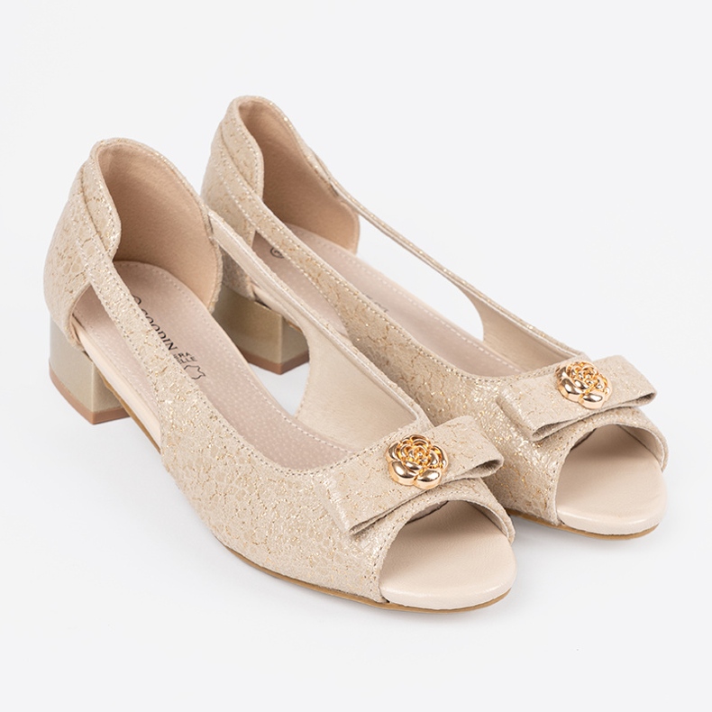 Goodin Pantofi aurii cu degetele goale de aur 2