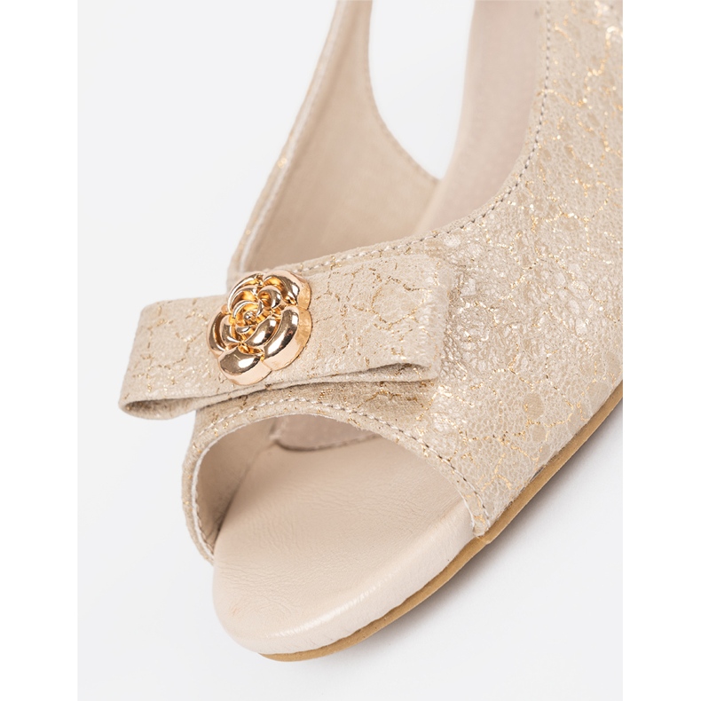 Goodin Pantofi aurii cu degetele goale de aur 1