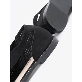 Goodin Sandale plate negre deschise negru 1 Goodin Sandale plate negre deschise negru 1