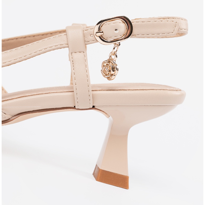 Goodin Pompe deschise cu degetele joase bej 2