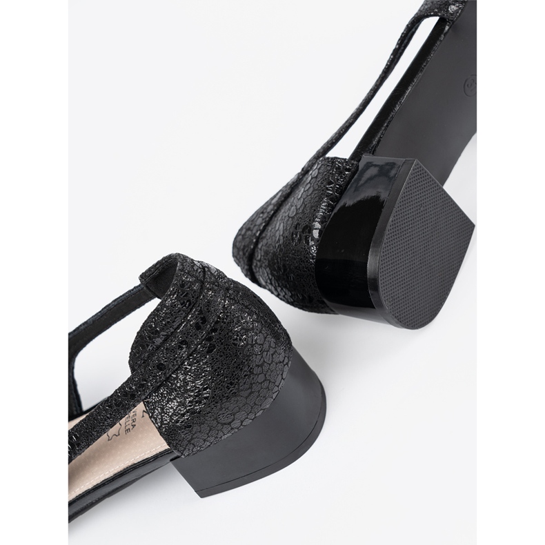 Goodin Pantofi glisante negre cu degetele goale negru 1 Goodin Pantofi glisante negre cu degetele goale negru 1